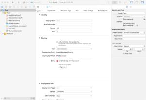 Xcode screen